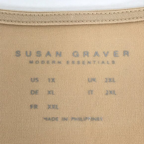 Susan Graver Modern Essentials Liquid Knit Tank Top Women's Plus Size 1X Stretch - Picture 8 of 10